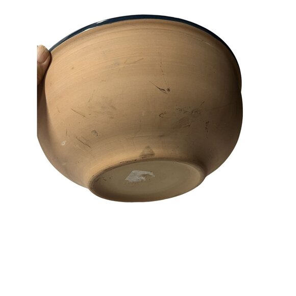 Vintage Ceramic Blue & Beige Mixing Bowl - Picture 5 of 5